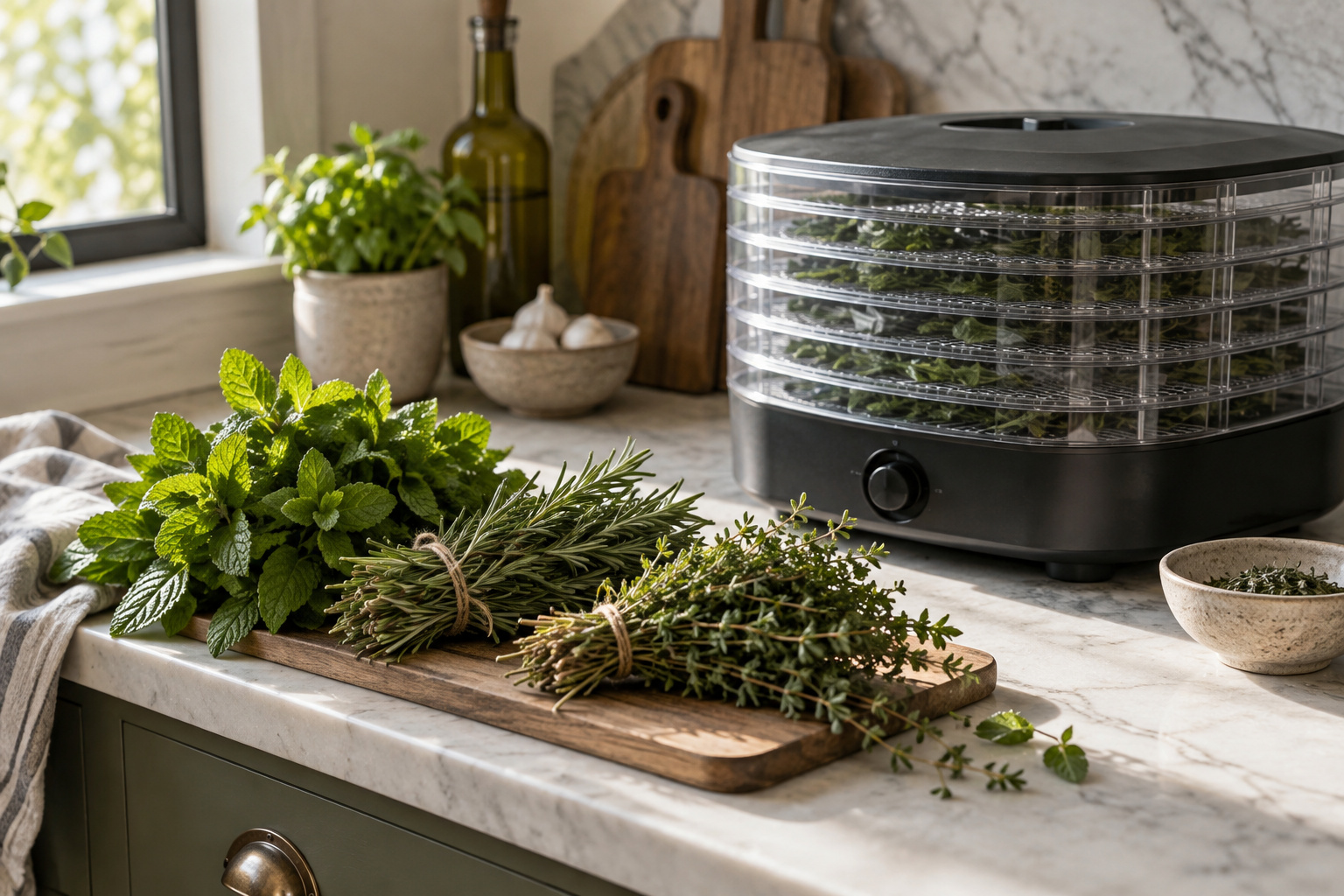 Drying herbs at home without losing track of the batch.
